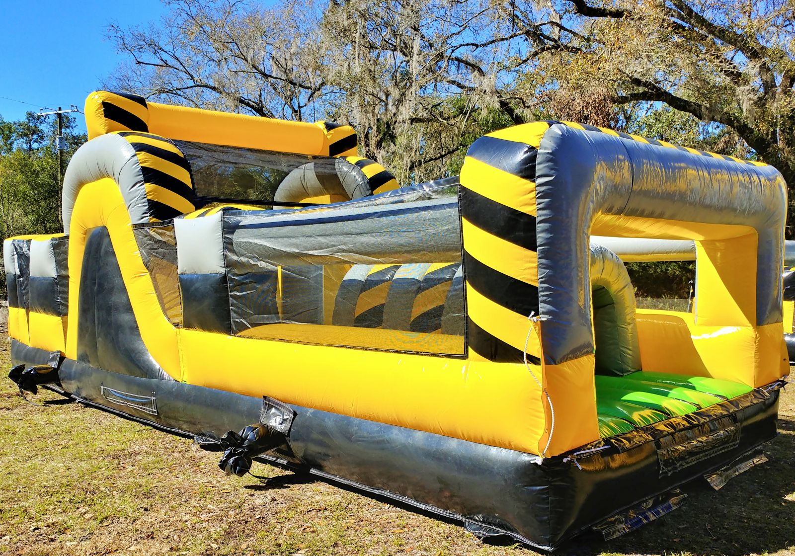 30ft Toxic Two Lane Obstacle Course Bounce House Tampa Bounce A Lot